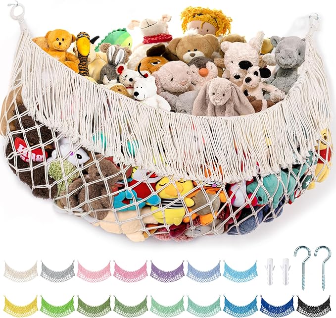 Bedroom Storage PrimZooty Stuffed Animal Hammock - Extra Large 56