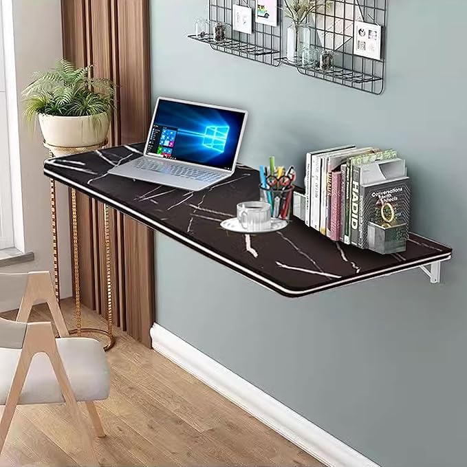 Kitchen Furniture SKVSKV Wall Mounted Desk, Wall Mounted Folding Table for Small Spaces, Folding Fold Down Desk for Laundry Room Home Office Computer Workstation,Study Work Bench, 