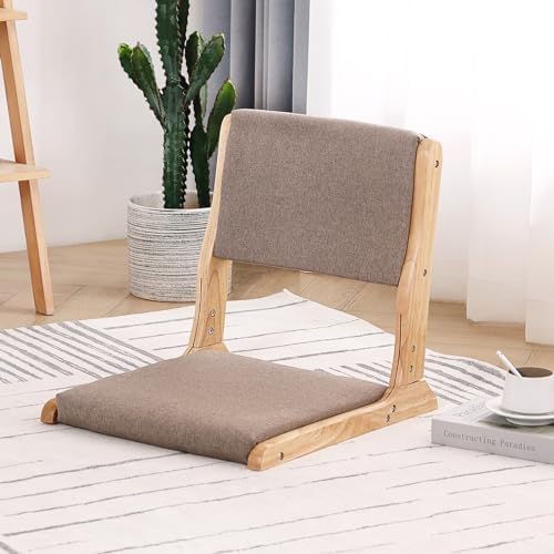 Living Room Furniture Tiita Tiita Tatami Foldable Meditation Floor Chair, Folding Floor Chairs Seat, Portable Japanese Legless Chair, Lazy Sofa for Bay Window Reading, Back Rest Ch