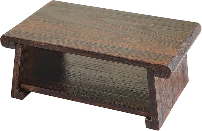 Living Room Furniture GZQWDC Japanese Altar Table,Folding Floor Table,Wood Small Low Meditation Table,Coffee Table for Living Room, Brown,19.7" x 11.8" x 7.9"