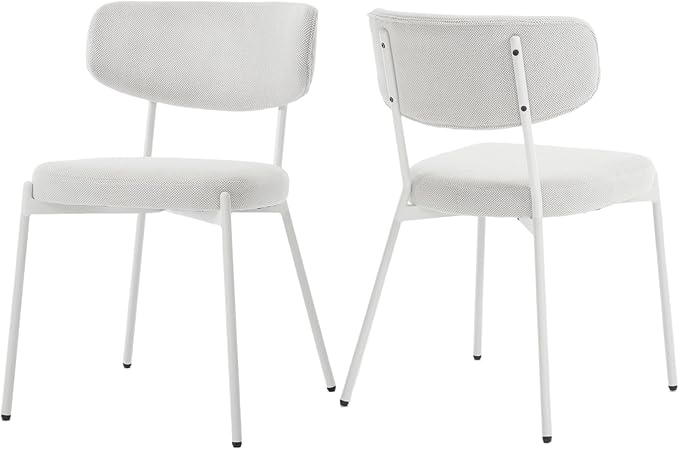 Bedroom Furniture KCC KCC Modern Mid-Century Velvet Dining Chairs Set of 2, Upholstered Stylish Kitchen Chairs Accent Diner Chairs with Metal Legs and Curved Back for Kitchen, Dini