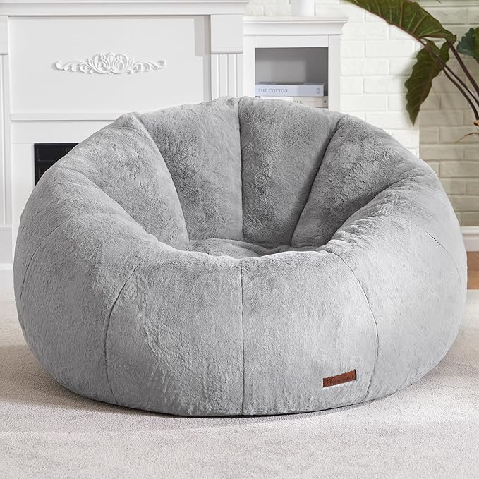 Dining Room Furniture Hobestluk Hobestluk Bean Bag Chairs Large Bean Bag Couch for Adults Stuffed Sofa Chair Comfy Giant Bean Bag Chair with Spacious Design for Reading, Playing or
