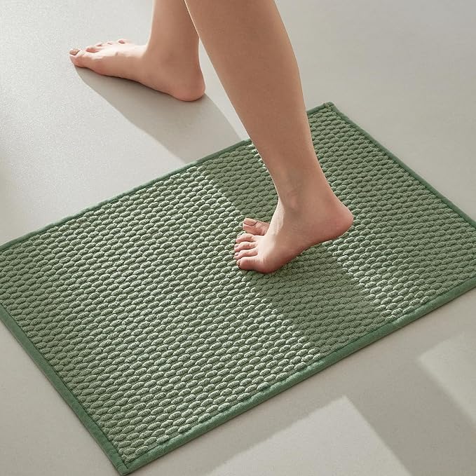 Bathroom Decor TYUU TYUU Bathroom Rugs Non Slip Washable, Super Absorbent Thin Bath Mat Small Quick Dry