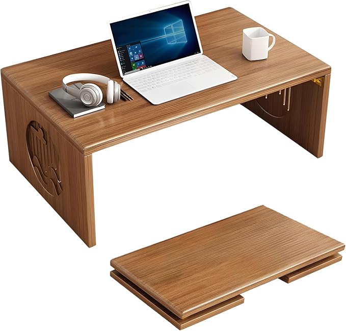 Living Room Furniture zyiesrsq Folding Floor Coffee Table, Japanese Bamboo Foldable Coffee Tables, Portable Living Room Low Table, Versatile Tatami Meditation Tea Table for Dining