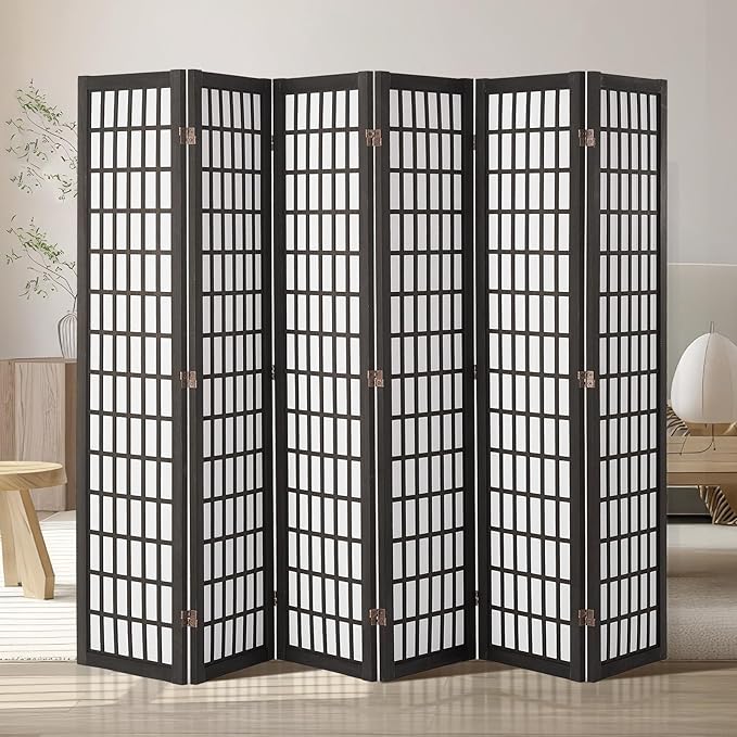 Living Room Furniture VEVOR VEVOR Room Divider, 6 Panel Japanese Room Divider, Folding Privacy Screen Indoor, Portable Partition Dividers and Decoration Screens, for Room Separation
