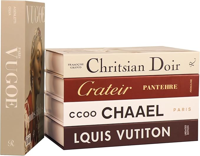 Living Room Furniture Aiwellkay 5 PCS Decorative Books for Home Decor, Beauty Fake Books for Decoration, Coffee Table Decor, Aesthetic Shelf & Bookshelf, TV Stand for Office, Livin