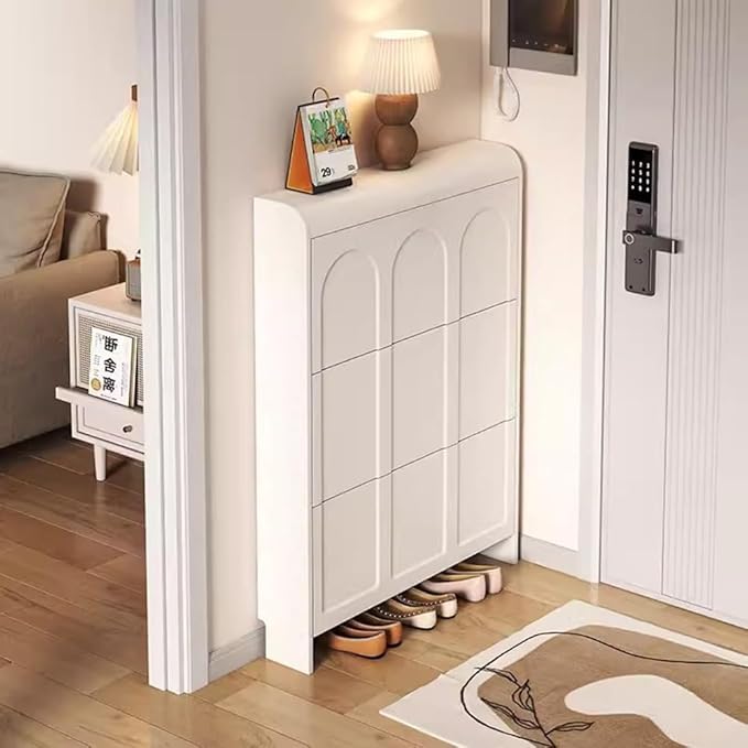 Kitchen Furniture TBQATNTS TBQATNTS Hidden Shoe Cabinet with 3 Flip Drawers – Freestanding Shoe Organizer for Entryway, Bedroom & Small Spaces, Space-Saving Tipping Bucket Storage 