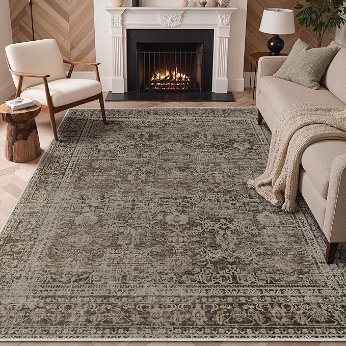 Bedroom Furniture GENIMO 8x10 Area Rug Machine Washable Boho Rug for Living Room